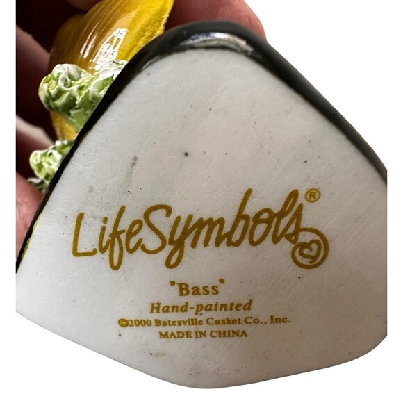 Life Symbols 2 VTG 2000 Bass Fish Trophy Casket Corner Wall Decoration - Picture 8 of 9